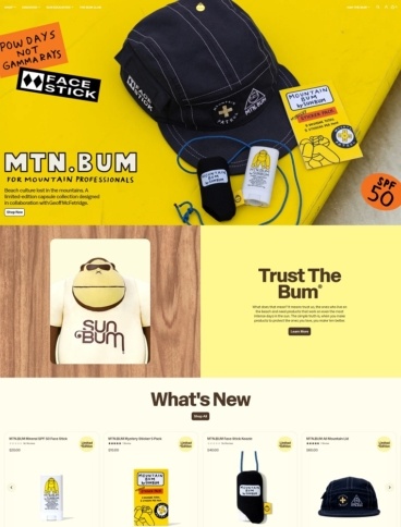 eCommerce website: Sun Bum