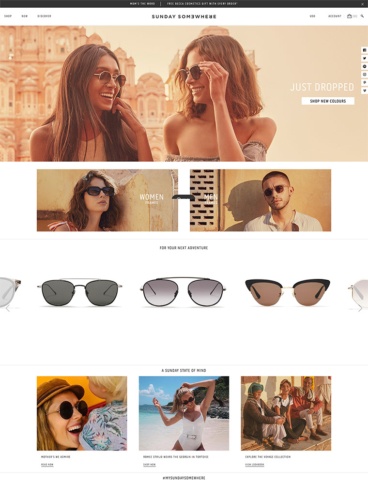 eCommerce website: Sunday Somewhere
