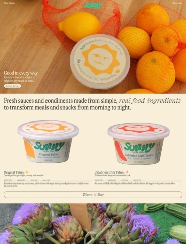 eCommerce website: Sunny Fine Foods