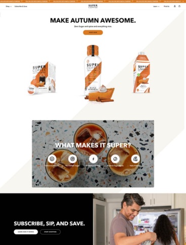 eCommerce website: Super Coffee