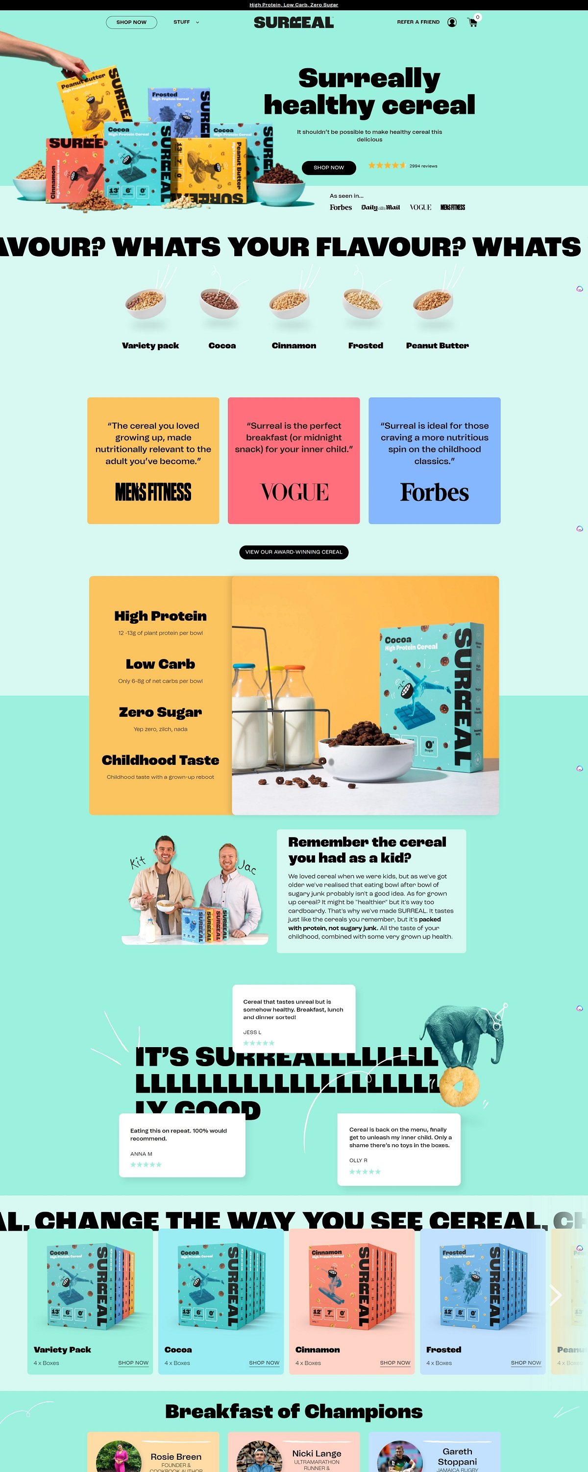 eCommerce website: Surreal