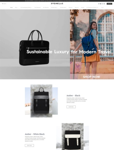 eCommerce website: Svenklas