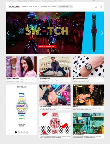eCommerce website: Swatch