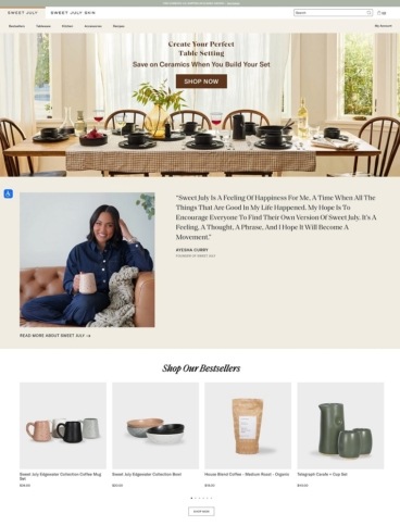 eCommerce website: Sweet July