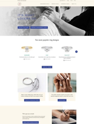 eCommerce website: Taylor & Hart