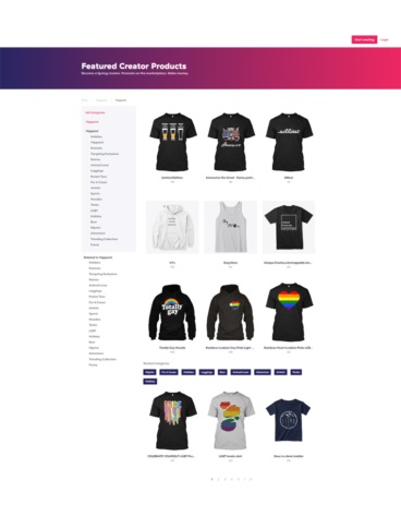 eCommerce website: Teespring