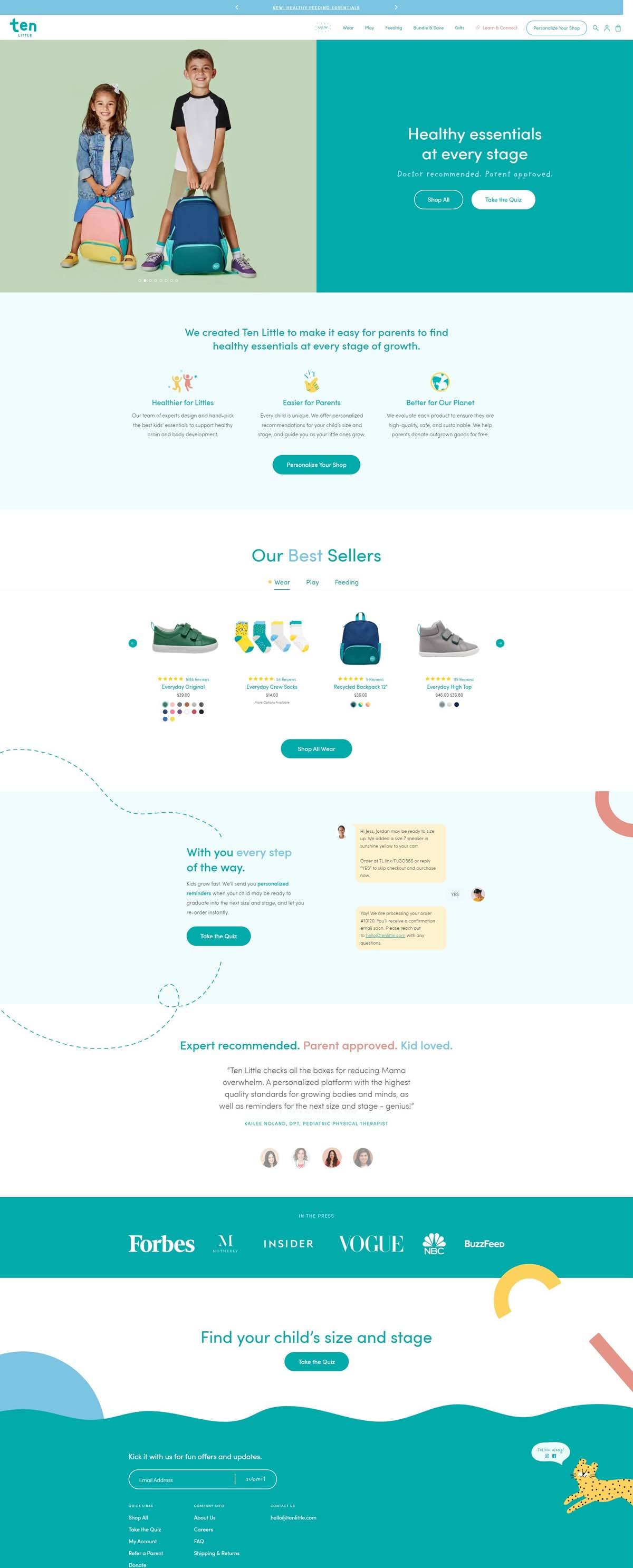 eCommerce website: Ten Little