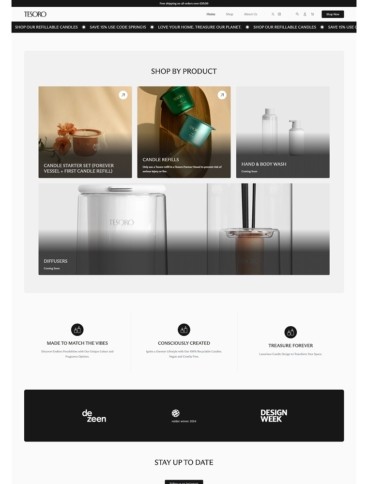 eCommerce website: Tesoro