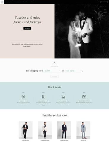 eCommerce website: The Black Tux