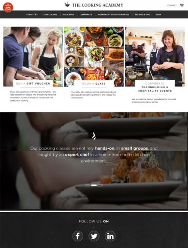 eCommerce website: The Cooking Academy