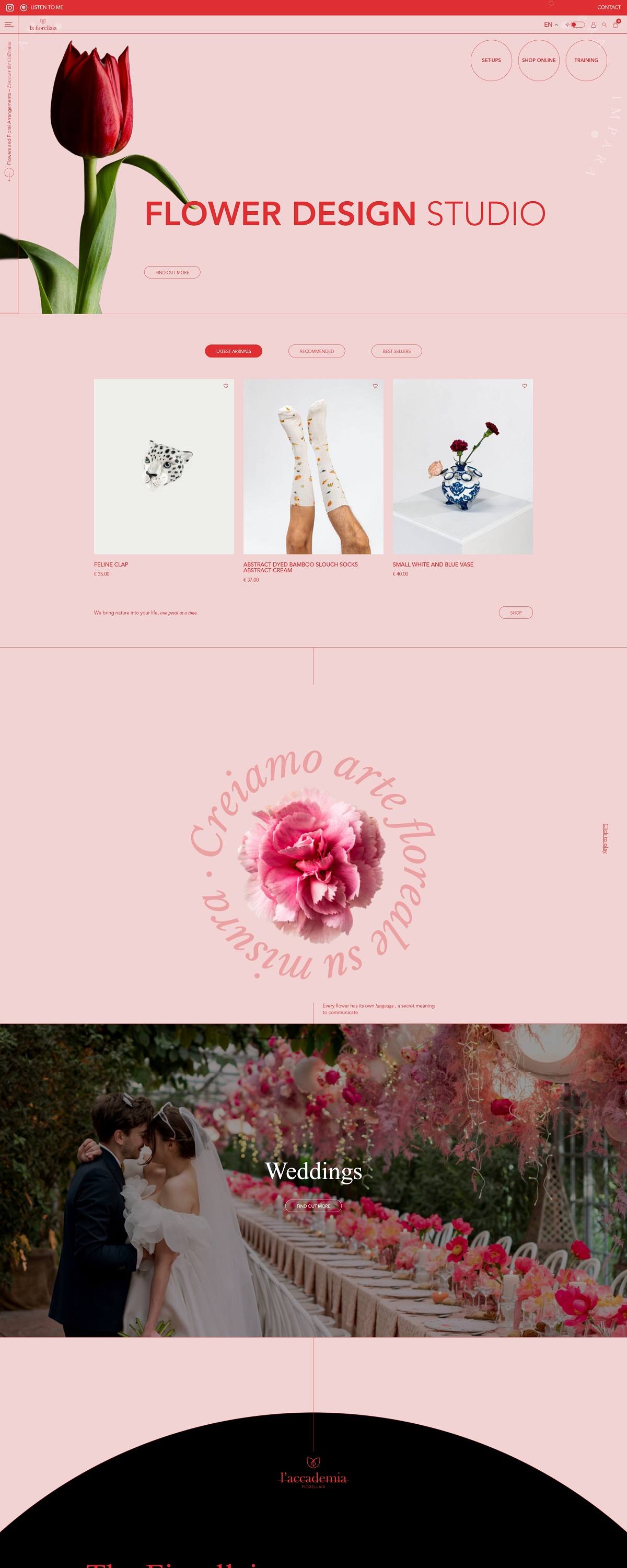 eCommerce website: ​La Fiorellaia