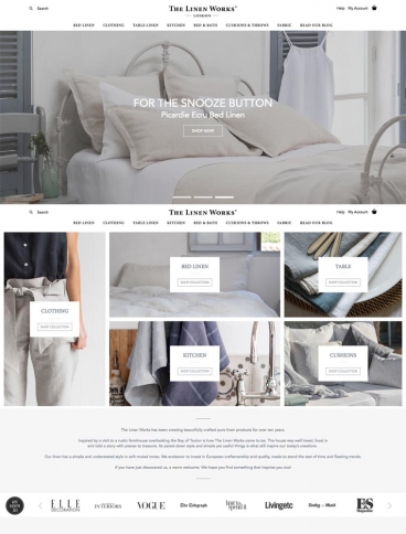 eCommerce website: The Linen Works