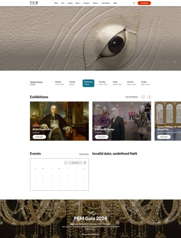 eCommerce website: The Peabody Essex Museum