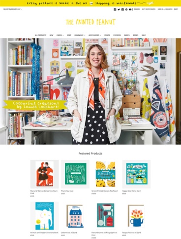 eCommerce website: The Printed Peanut