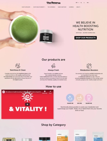 eCommerce website: The Reserve