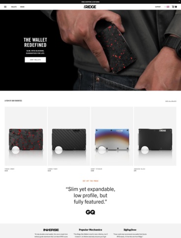 eCommerce website: The Ridge UK
