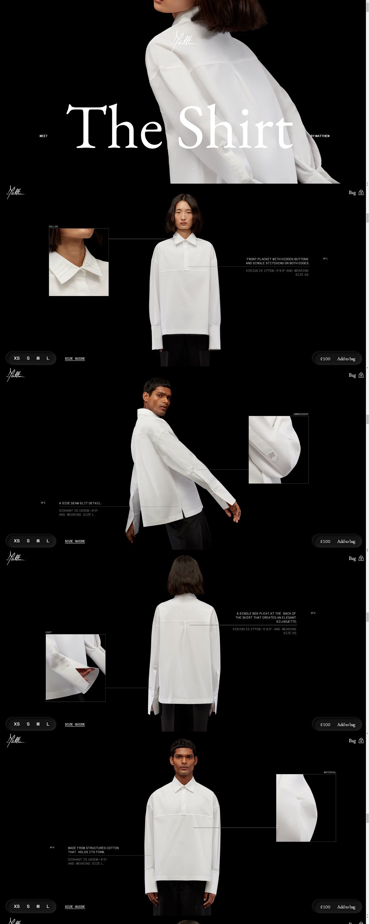 eCommerce website: The Shirt