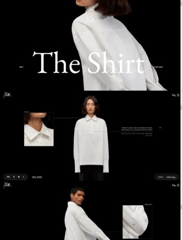eCommerce website: The Shirt