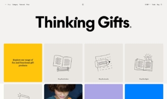 eCommerce website: Thinking Gifts