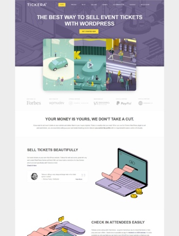 eCommerce website: Tickera