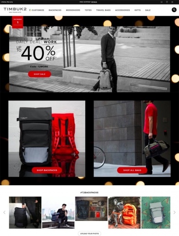 eCommerce website: Timbuk2