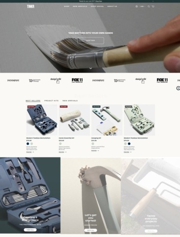 eCommerce website: TINKR
