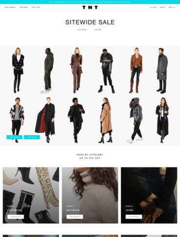 eCommerce website: TNT Fashion