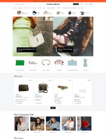 eCommerce website: Tradesy