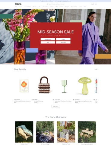 eCommerce website: Trouva