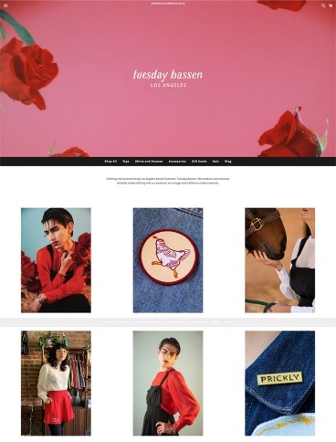 eCommerce website: Tuesday Bassen