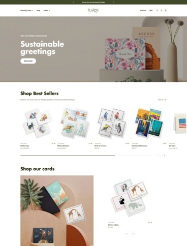 eCommerce website: Twigs Paper