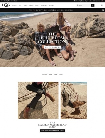 eCommerce website: UGG
