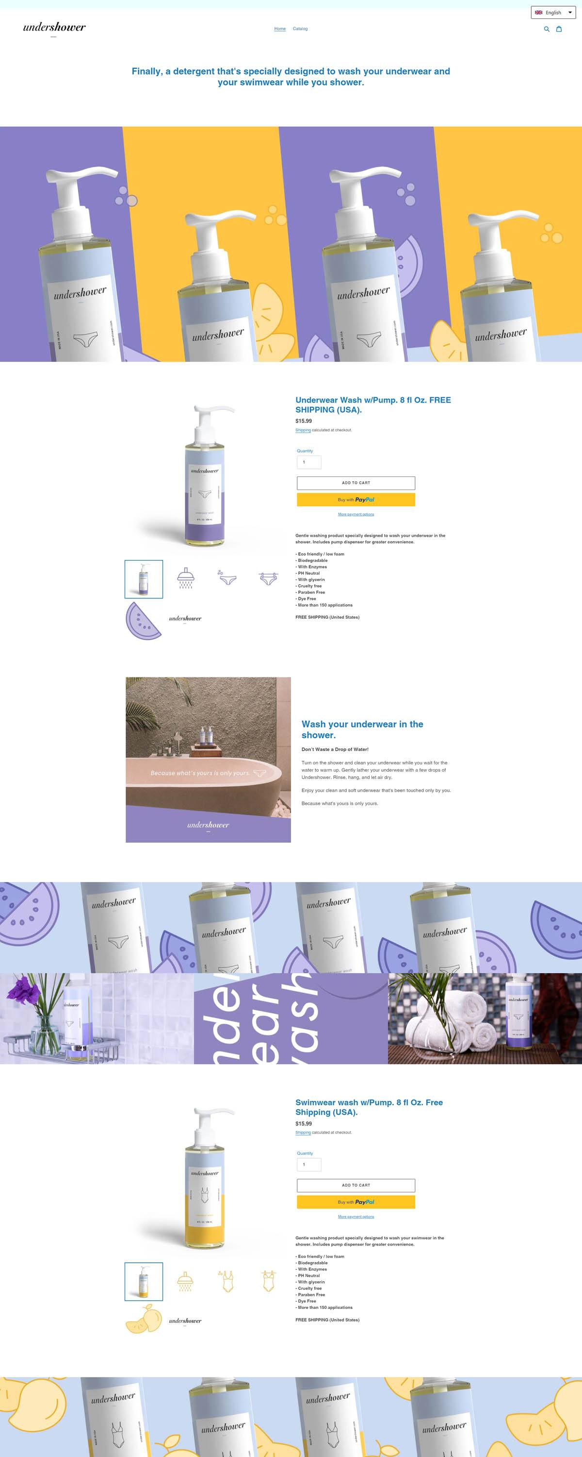 eCommerce website: Undershower