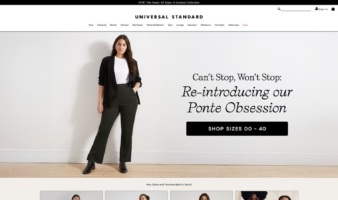eCommerce website: Universal Standard