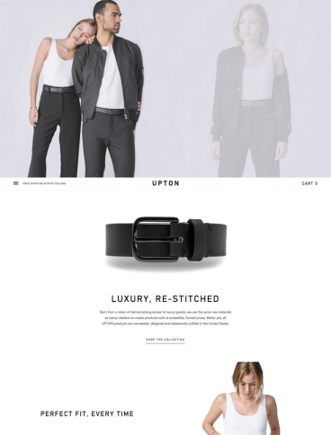 eCommerce website: Upton Belts