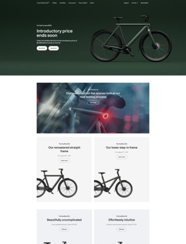 eCommerce website: VanMoof