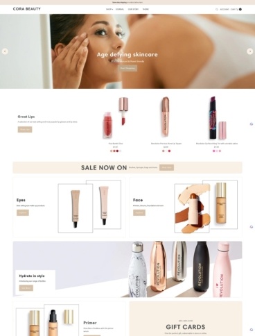 eCommerce website template: Vantage