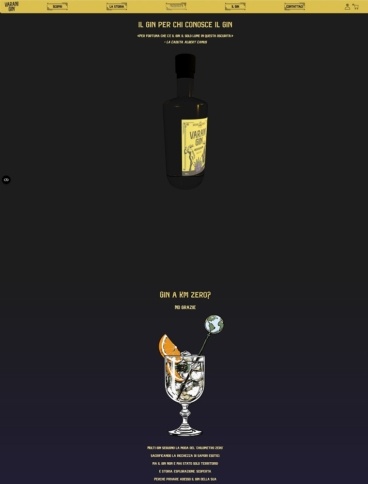 eCommerce website: Varani Gin