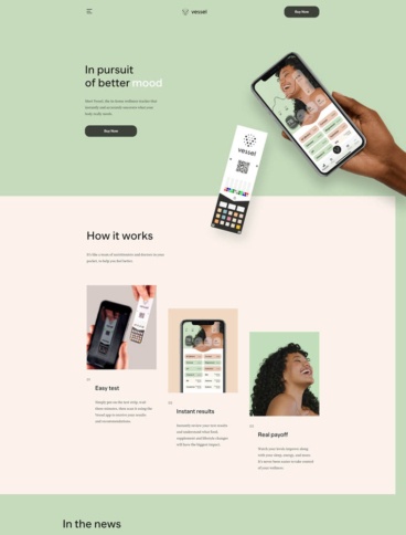 eCommerce website: Vessel Health