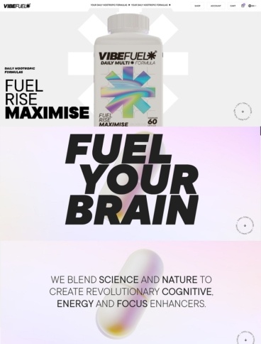 eCommerce website: VibeFuel