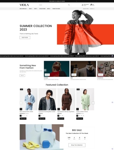 eCommerce website template: Viola