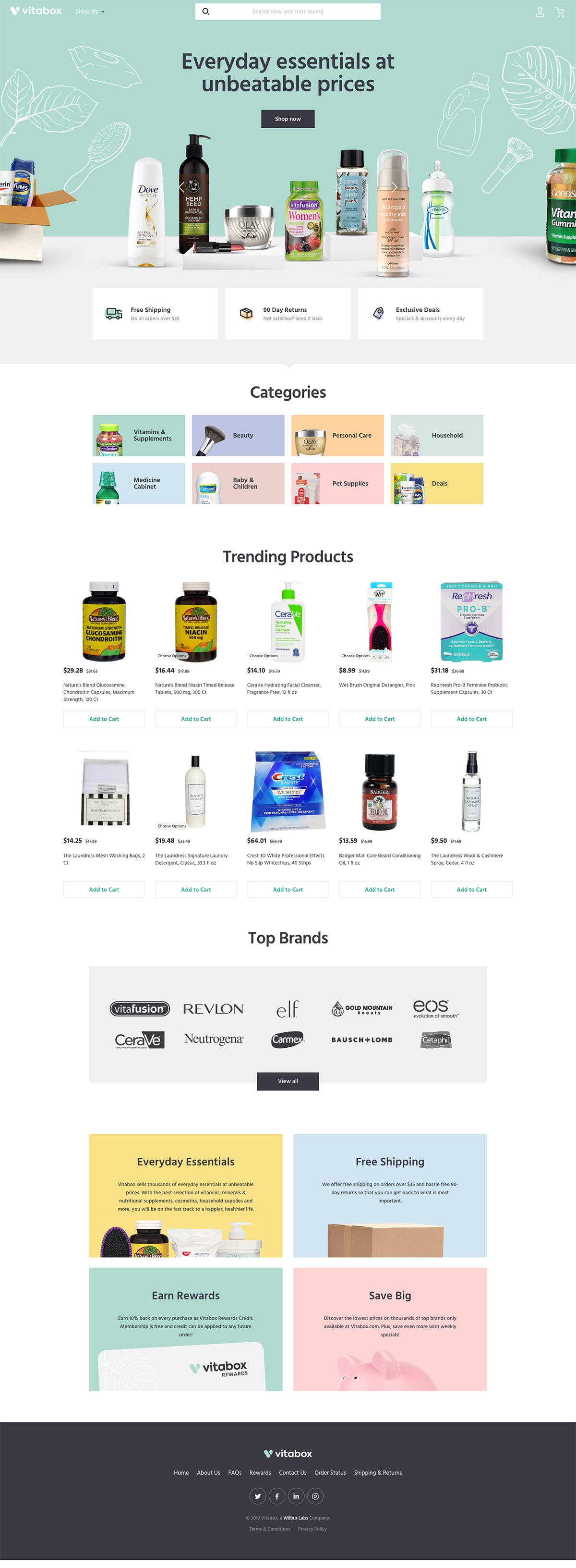 eCommerce website: Vitabox
