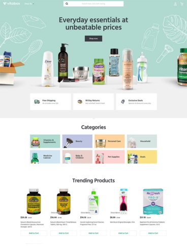 eCommerce website: Vitabox