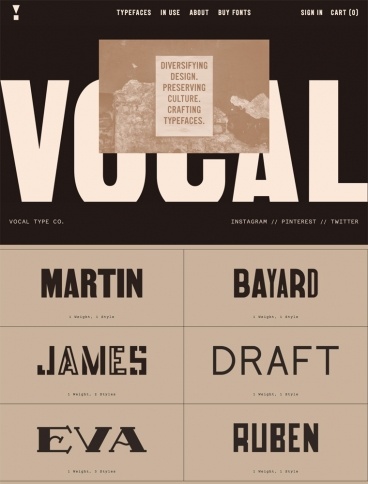 eCommerce website: Vocal Type Co.