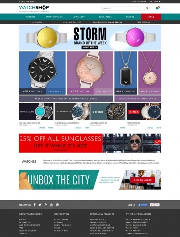 eCommerce website: Watch Shop