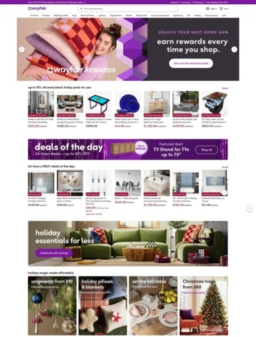 eCommerce website: Wayfair