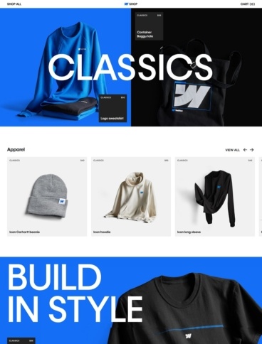 eCommerce website: Webflow Shop