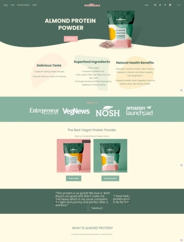 eCommerce website: Wellious