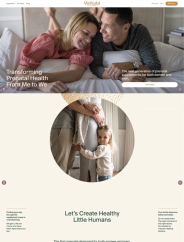 eCommerce website: WeNatal