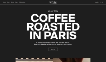 eCommerce website: White Coffee